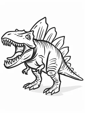 Explore the Prehistoric World with Spinosaurus Coloring Pages - 10