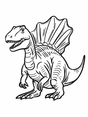 Explore the Prehistoric World with Spinosaurus Coloring Pages - 13