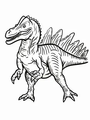 Explore the Prehistoric World with Spinosaurus Coloring Pages - 16