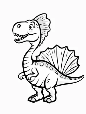 Explore the Prehistoric World with Spinosaurus Coloring Pages - 1