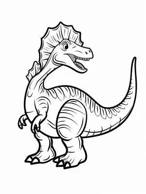 Explore the Prehistoric World with Spinosaurus Coloring Pages - 2