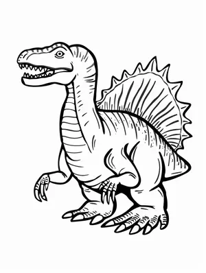 Explore the Prehistoric World with Spinosaurus Coloring Pages - 3