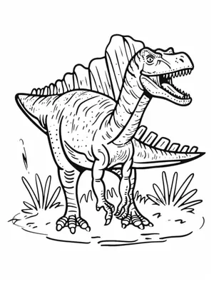 Explore the Prehistoric World with Spinosaurus Coloring Pages - 6