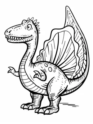 Explore the Prehistoric World with Spinosaurus Coloring Pages - 8