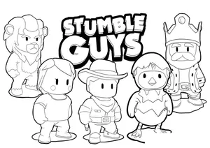 Get Ready for Action with Stumble Guys Coloring Pages - 12